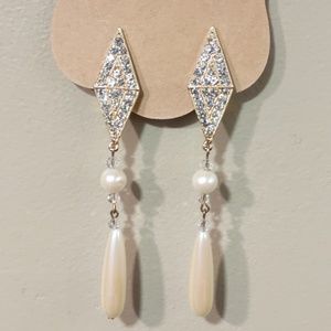 Tara Keely Pearl Statement Wedding Earrings